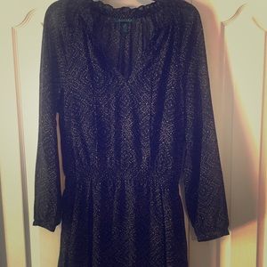 Ralph Lauren dress size 10 sheer cinched waist